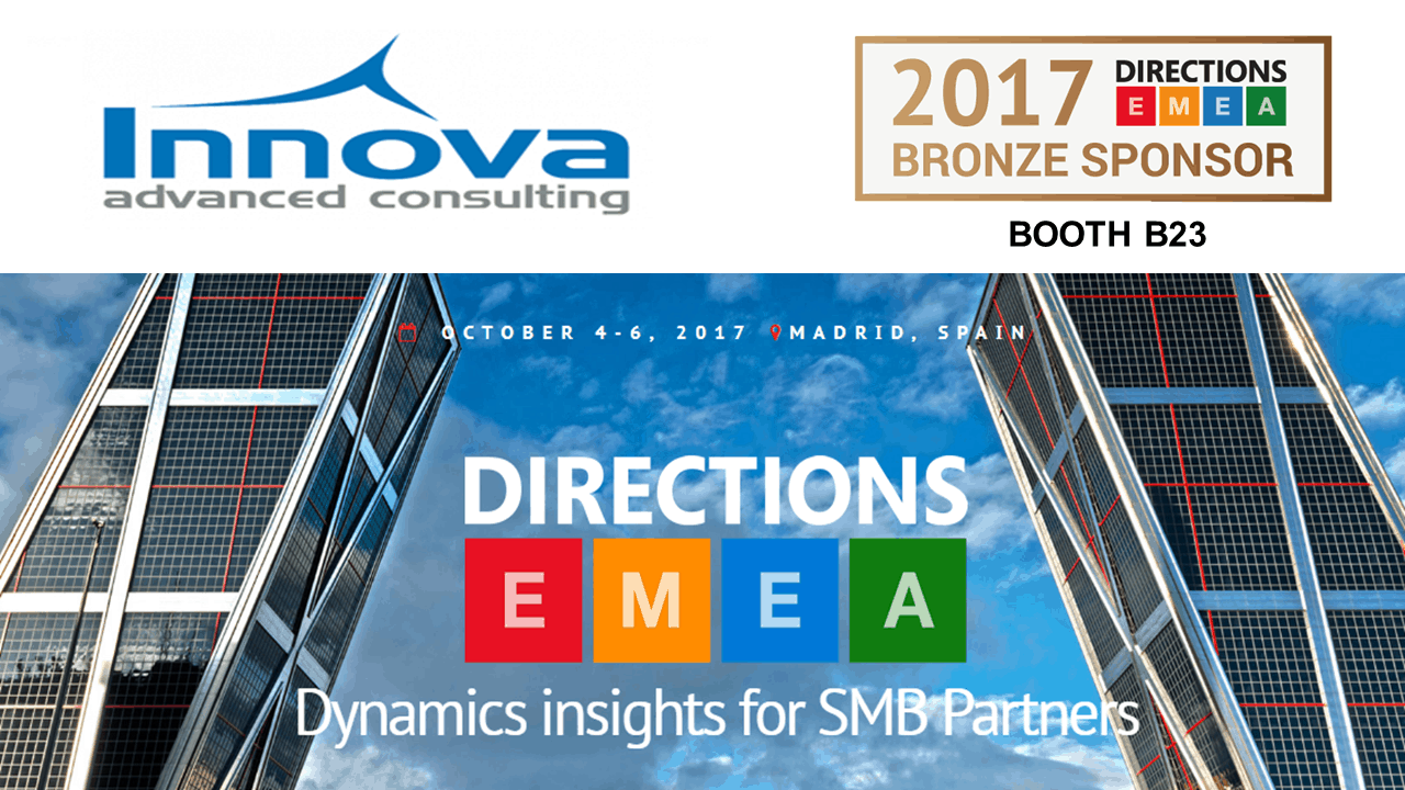 Directions EMEA 2017: Innova Advanced Consulting acudirá como Bronze Sponsor